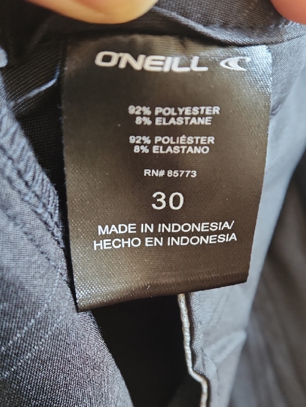 O'Neill Men's Black Shorts with Side And Back Pockets Size 30 - Picture 3 of 15